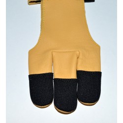 3 Finger Leder-Nylon Handschuhe 