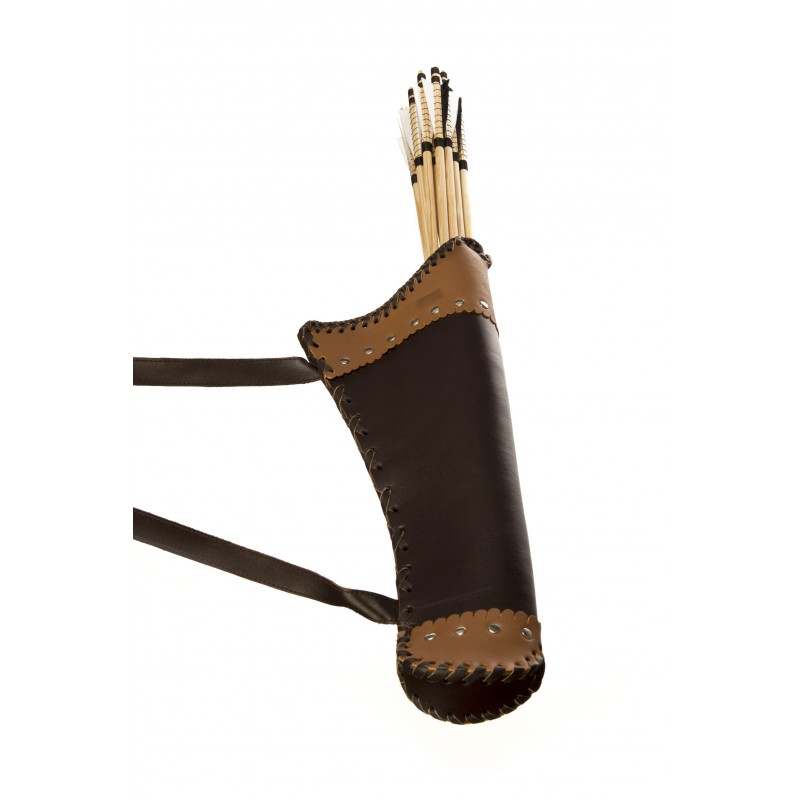 Hand laced nomad back quiver to store arrows